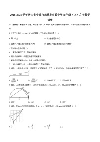 2025-2026学年浙江省宁波市慈溪市实验中学九年级（上）月考数学试卷-自定义类型