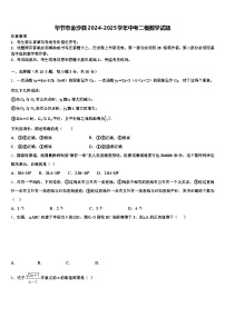 毕节市金沙县2024-2025学年中考二模数学试题含解析