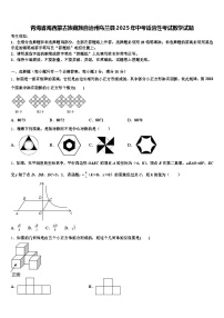 青海省海西蒙古族藏族自治州乌兰县2025年中考适应性考试数学试题含解析