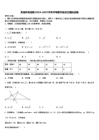 芜湖市芜湖县2024-2025学年中考数学适应性模拟试题含解析