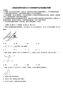 吉林省长春市农安县2025年初中数学毕业考试模拟冲刺卷含解析