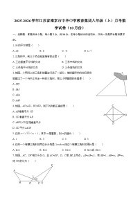 2025-2026学年江苏省南京市中华中学教育集团八年级（上）月考数学试卷（10月份）-自定义类型