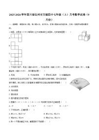 2025-2026学年四川省达州市万源四中七年级（上）月考数学试卷（9月份）-自定义类型