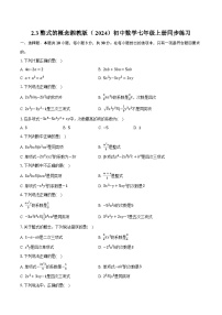 数学七年级上册(2024)整式的概念精品测试题