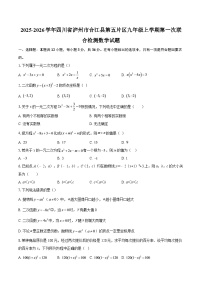 2025-2026学年四川省泸州市合江县第五片区九年级上学期第一次联合检测数学试题-自定义类型