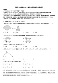 抚州市东乡县2025届中考数学最后一模试卷含解析