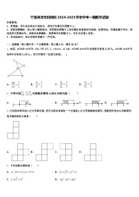 宁夏吴忠市利通区2024-2025学年中考一模数学试题含解析
