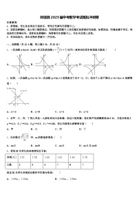 郯城县2025届中考数学考试模拟冲刺卷含解析