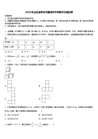 2025年山东省枣庄市滕州市中考数学五模试卷含解析