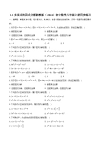 湘教版（2024）八年级上册（2024）第1章 因式分解1.1 多项式的因式分解精品课后测评
