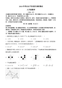 精品解析：2024年山东省济南市槐荫区九年级中考二模数学试题含答案
