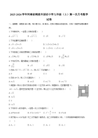 2025-2026学年河南省鹤壁外国语中学九年级（上）第一次月考数学试卷-自定义类型