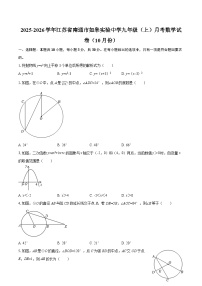 2025-2026学年江苏省南通市如皋实验中学九年级（上）月考数学试卷（10月份）-自定义类型