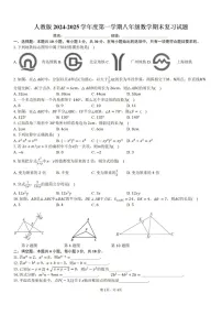 2024-2025学年广东省东莞市翰林实验中学八年级上学期期末考试数学试卷三（含答案）