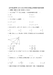 2025~2026学年辽宁省沈阳市九年级（上）期中数学试题（学生版）