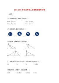 2024~2025学年天津市八年级上册期中数学试卷【附解析】
