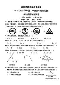 福建省龙岩初级中学2024-2025学年上学期八年级数学期中试题