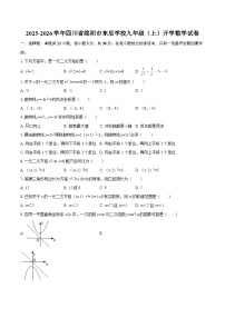 2025-2026学年四川省绵阳市东辰学校九年级（上）开学数学试卷-自定义类型