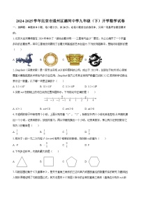 2024-2025学年北京市通州区潞河中学九年级（下）开学数学试卷-自定义类型