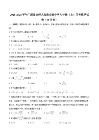 2025-2026学年广西北京师大北海实验中学八年级（上）月考数学试卷（10月份）-自定义类型
