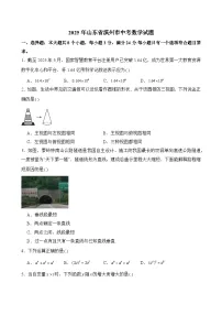2025年山东省滨州市中考数学真题（含答案）