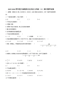 2025-2026学年四川省绵阳市安州区七年级（上）期中数学试卷-自定义类型