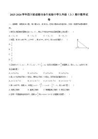 2025-2026学年四川省成都市金牛实验中学九年级（上）期中数学试卷-自定义类型