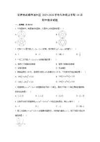 2025~2026学年甘肃省武威市凉州区九年级（上）10月期中数学试题（学生版）