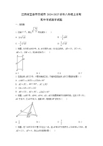 2024~2025学年江西省宜春市丰城市八年级（上）期中考试数学试题（学生版）