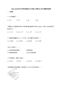 2025~2026学年江苏省南京市七年级上学期10月月考数学试题（含解析）