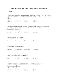 2025~2026学年江苏省无锡市上学期七年级10月月考数学卷（含解析）
