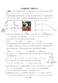 湖北省武汉部分名校初中2025-2026学年上学期11月月考九年级数学试卷+