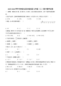 2025-2026学年甘肃省定西市临洮县七年级（上）期中数学试卷-自定义类型