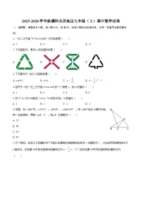 2025-2026学年新疆阿克苏地区九年级（上）期中数学试卷-自定义类型