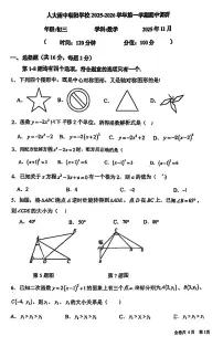 2025北京人大附中朝阳学校初三(上)期中数学试卷 无答案