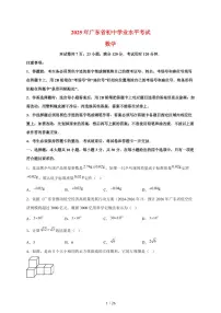 2025年广东【中考数学】试题（含解析）