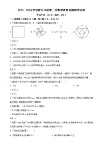 安徽省淮南市九年级上学期月考数学试题（解析版）-A4