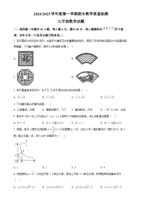 安徽省合肥市庐江县九年级上学期1月期末考试数学试题（原卷版）-A4
