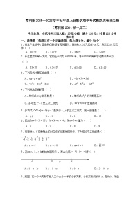苏科版2025—2026学年七年级上册数学期中考试模拟试卷拔尖卷（苏科版2024举一反三）