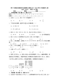 人教版（2024）16.2 整式的乘法课后作业题