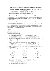 浙教版2025—2026学年九年级上册数学期中考试强化提分卷