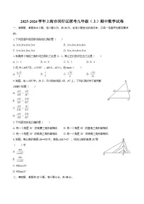 2025-2026学年上海市闵行区联考九年级（上）期中数学试卷-自定义类型