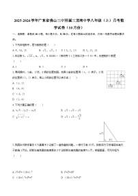 2025-2026学年广东省佛山三中附属三龙湾中学八年级（上）月考数学试卷（10月份）-自定义类型