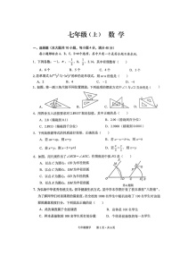 安徽省池州市贵池区2024-2025学年上学期七年级期末检测数学试卷 -A4