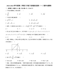 安徽省芜湖市无为市八年级下学期月考数学试题（原卷版）-A4