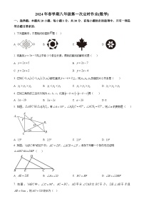 安徽省六安市金安区六安市汇文中学八年级下学期第一次月考数学试题（原卷版）-A4