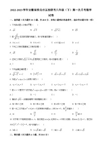 安徽省淮北市五校联考八年级下学期第一次月考数学试题（原卷版）-A4