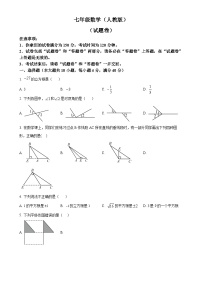 安徽省芜湖市无为市部分学校七年级下学期月考数学试题（原卷版）-A4