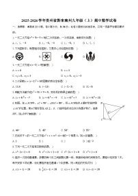 2025-2026学年贵州省黔东南州九年级（上）期中数学试卷