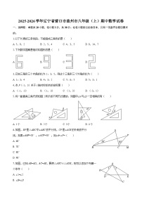 2025-2026学年辽宁省营口市盖州市八年级（上）期中数学试卷-自定义类型